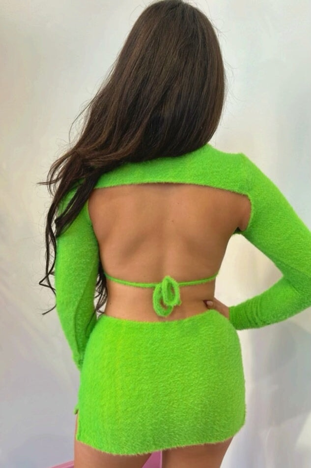Cozy Cutie Fuzzy Two Piece Set Green Boutique Collection - Style Delivers