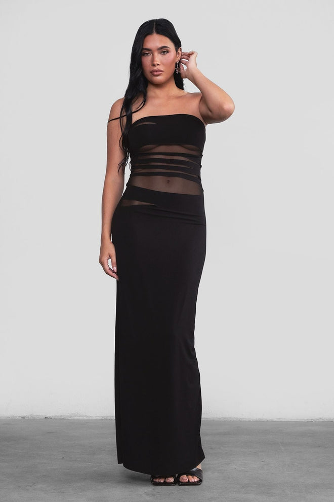 Arianna Shredded Bodycon Maxi Dress - Style Delivers