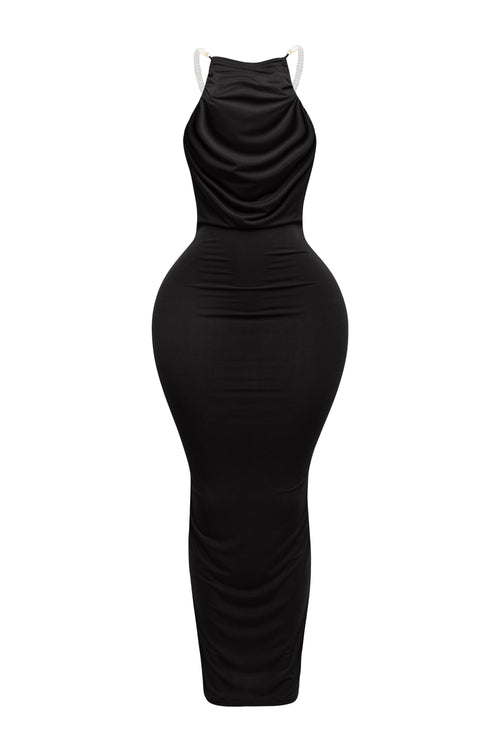 Lady Pearl Maxi Dress Black - Style Delivers