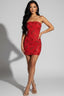 La Rochette Strapless Mini Dress Red Dresses Tresser 