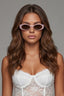 Two Ring Flower Hinge Oval Sunglasses accessories Style Delivers 