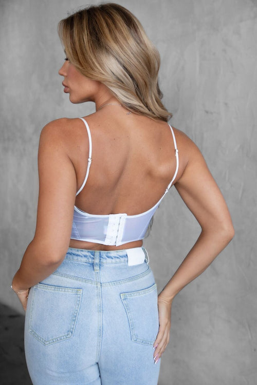 Burn Baby Burn Holographic Bustier Crop Top - Style Delivers
