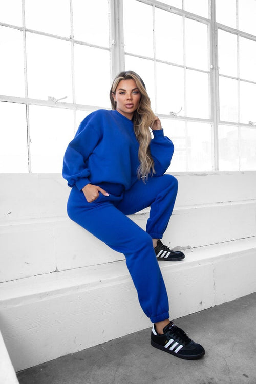 Varsity Two Piece Essential Leisure Wear Set Royal Blue - Style Delivers