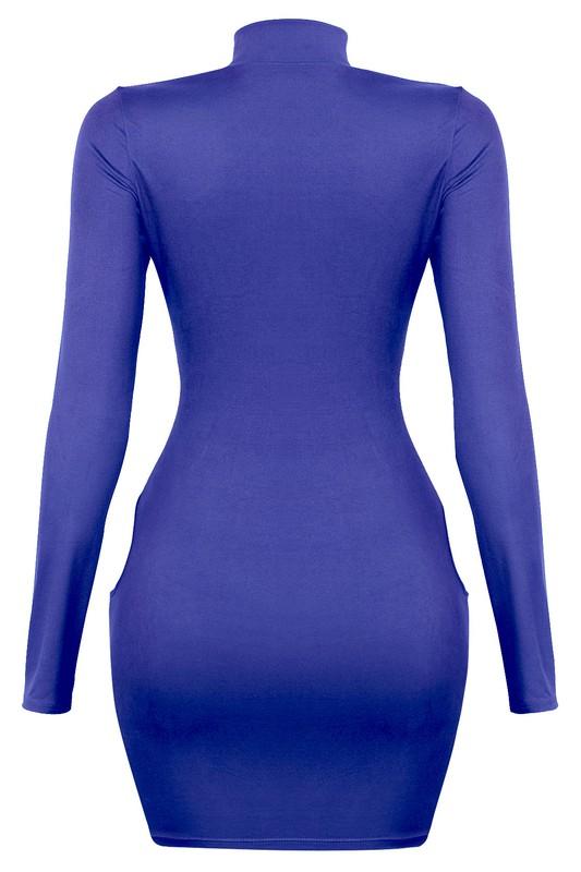 Maybe Not Cut Out Mini Dress Royal Blue - Style Delivers