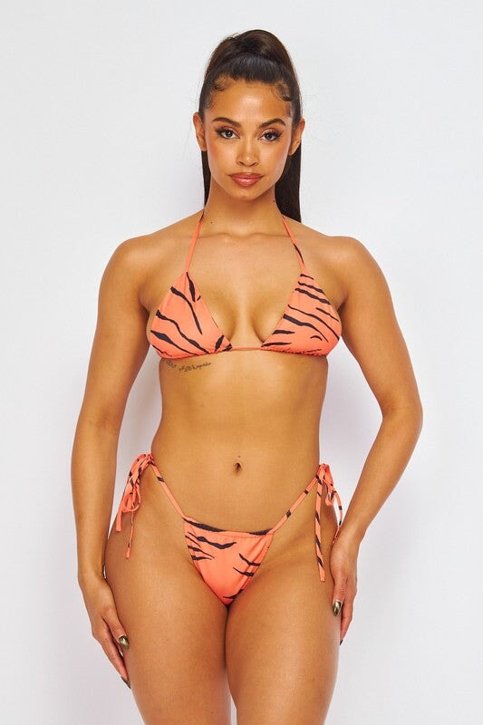 Rio Bikini with matching Sarong Orange - Style Delivers