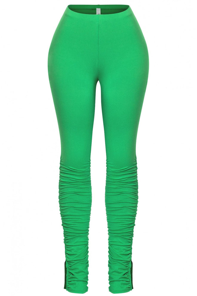 Monte Carlo Ruched Legging Green (Matching Set) - Style Delivers
