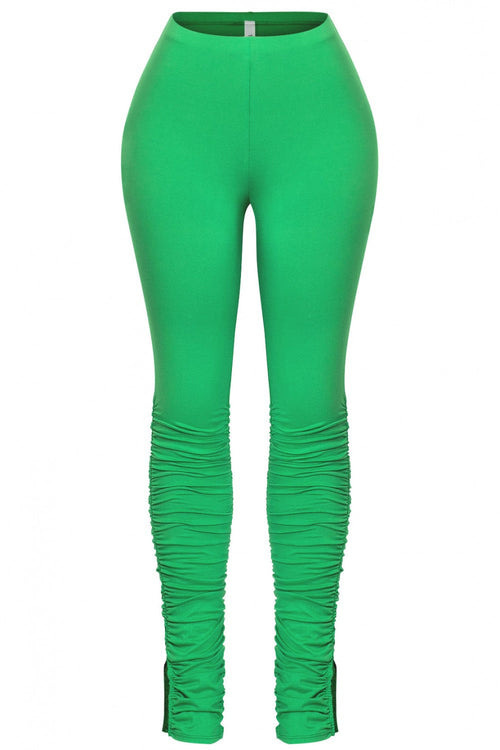 Monte Carlo Ruched Legging Green (Matching Set) - Style Delivers