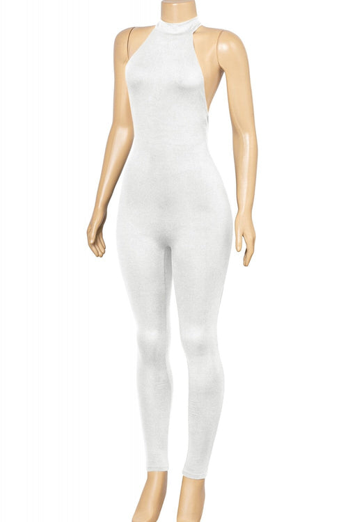 Always Yours Halter Neck Jumpsuit Off White - Style Delivers