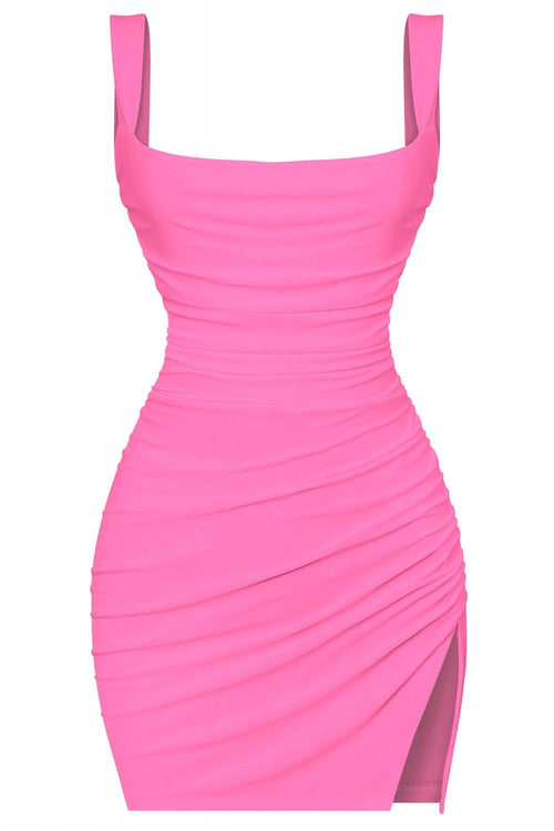 Azara Sleeveless Open Back Slip Mini Dress Pink - Style Delivers