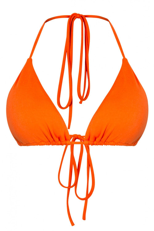 Talia Triangle Bra Crop Top Orange - Style Delivers